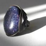 Blue Goldstone Ring, Sky of..